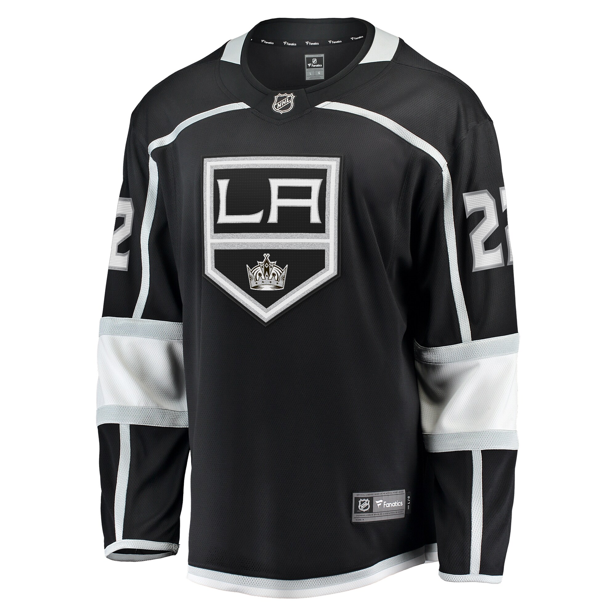 Alternative view of Men's Los Angeles Kings Trevor Lewis Black Home Breakaway Hockey Jersey - JS164 