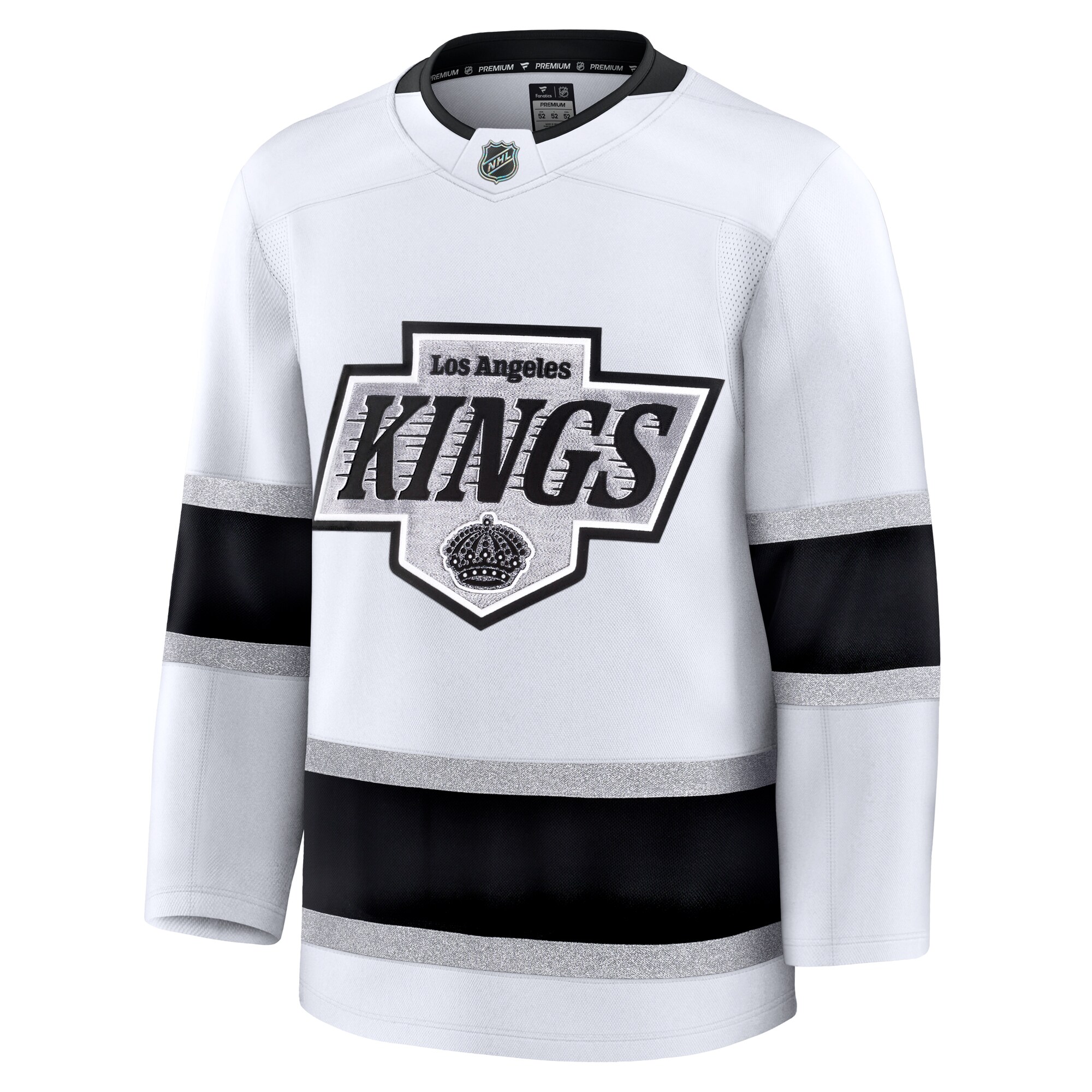 Alternative view of Men's Los Angeles Kings White Away Premium Hockey Jersey - JS789 