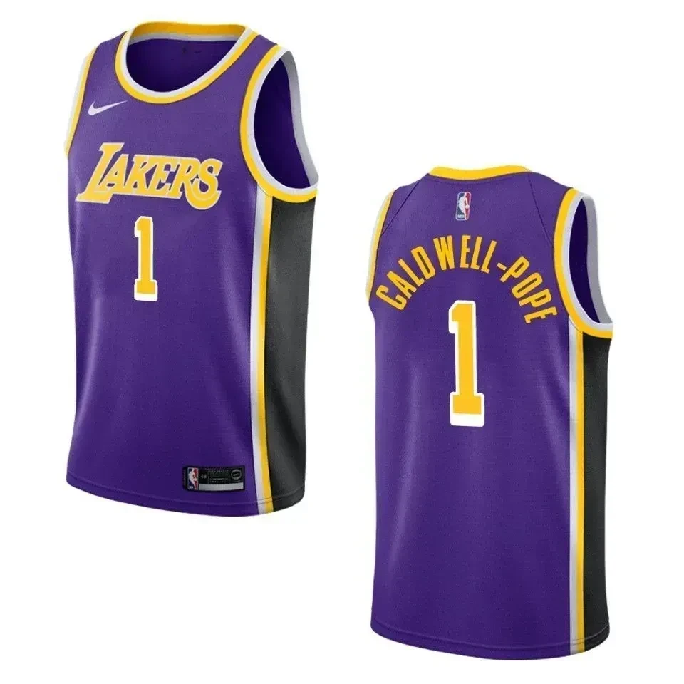 Men's Los Angeles Lakers 1 Kentavious Caldwell-pope Statement Swingman Basketball Jersey - Purple - JS459 