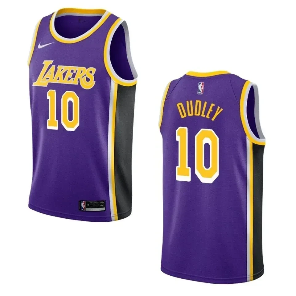 Men's Los Angeles Lakers 10 Jared Dudley Statement Swingman Basketball Jersey - Purple - JS860 