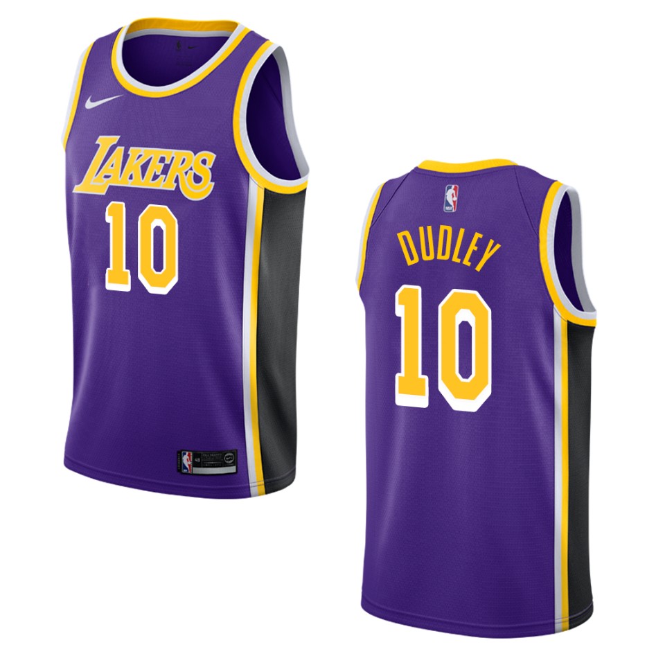 Men's Los Angeles Lakers #10 Jared Dudley Statement Swingman Basketball Jersey - Purple