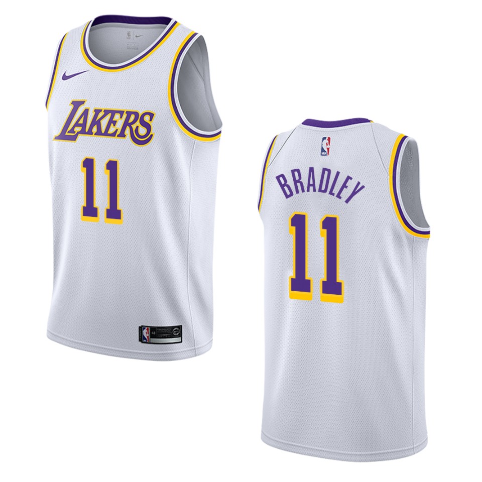 Men's Los Angeles Lakers #11 Avery Bradley Association Swingman Basketball Jersey - White