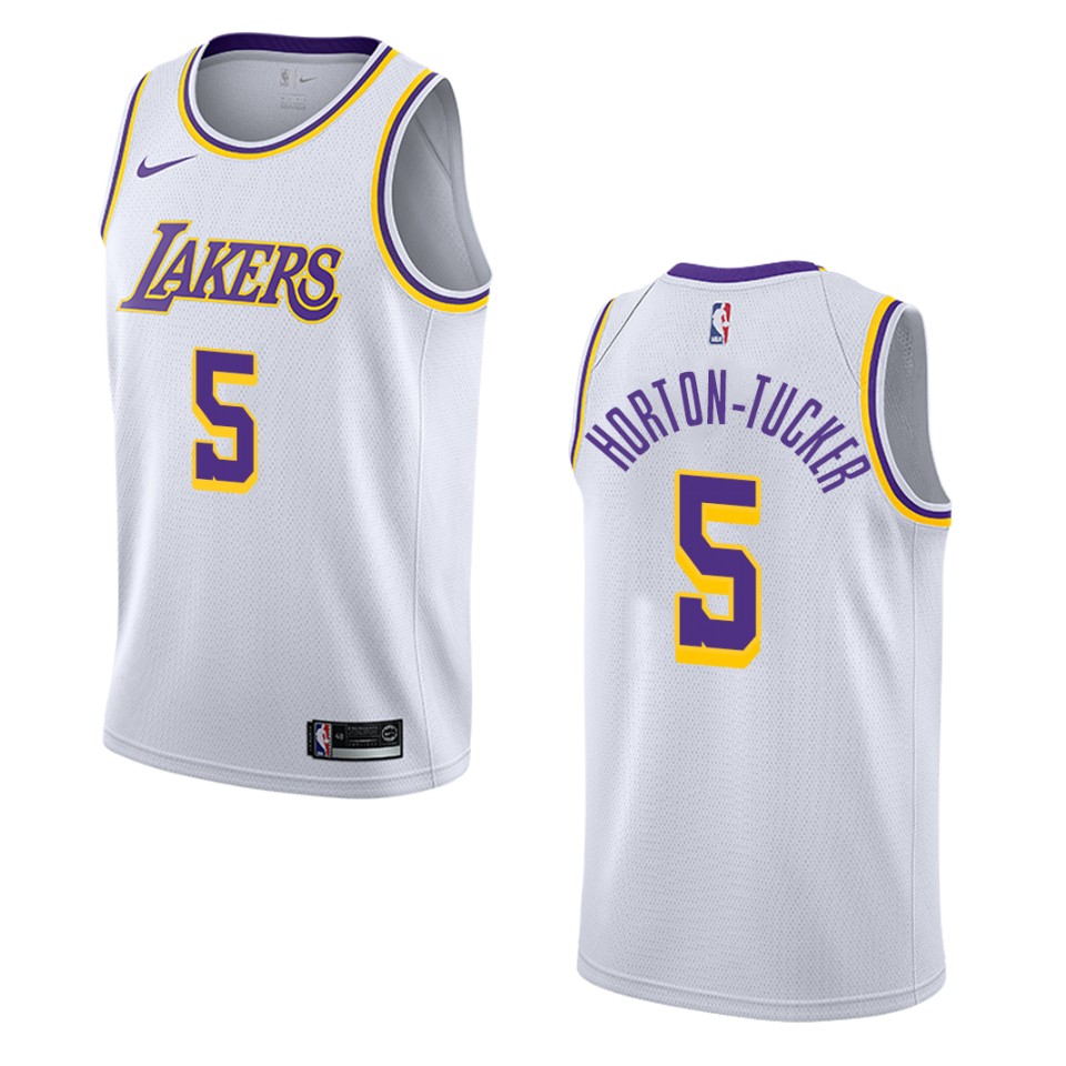 Men's Los Angeles Lakers #5 Talen Horton-tucker Association Swingman Basketball Jersey - White