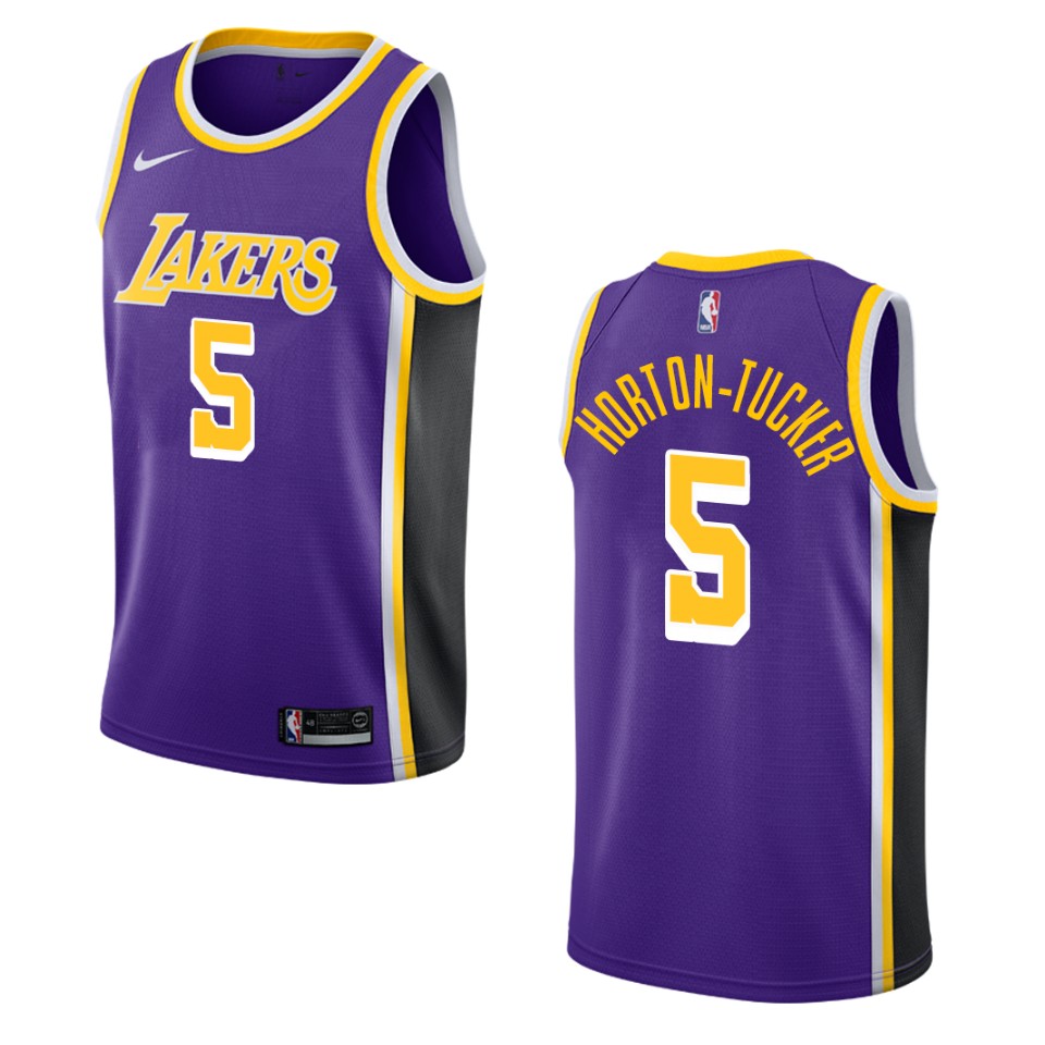 Men's Los Angeles Lakers #5 Talen Horton-tucker Statement Swingman Basketball Jersey - Purple