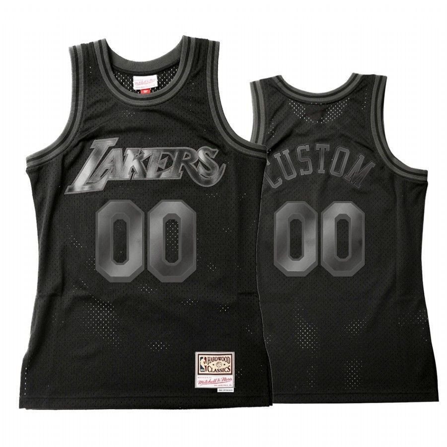 Men's Los Angeles Lakers Custom 00 Throwback Tonal Basketball Jersey - JS549 