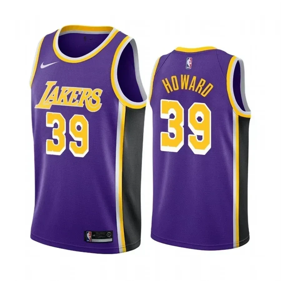 Men's Los Angeles Lakers Dwight Howard 39 Statet Basketball Jersey - JS813 