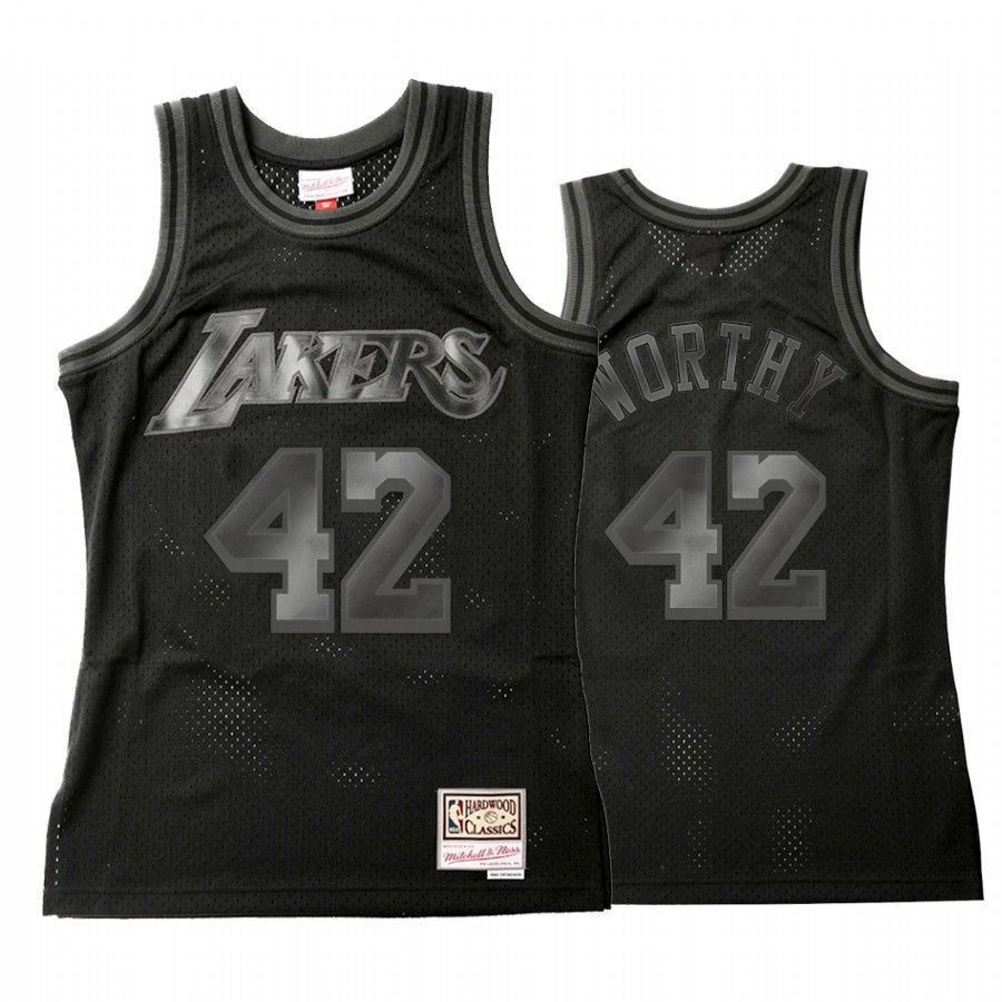 Men's Los Angeles Lakers James Worthy 42 Throwback Tonal Basketball Jersey - JS656 