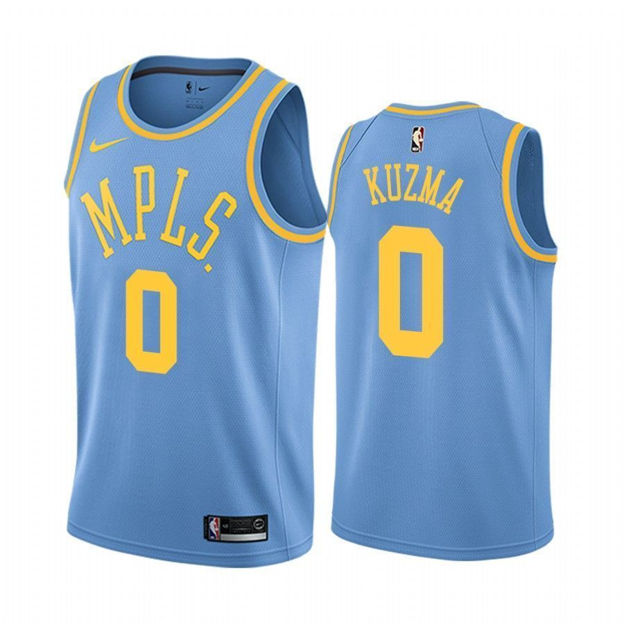 Men's Los Angeles Lakers Kyle Kuzma 0 Blue Classic Basketball Jersey - JS902 