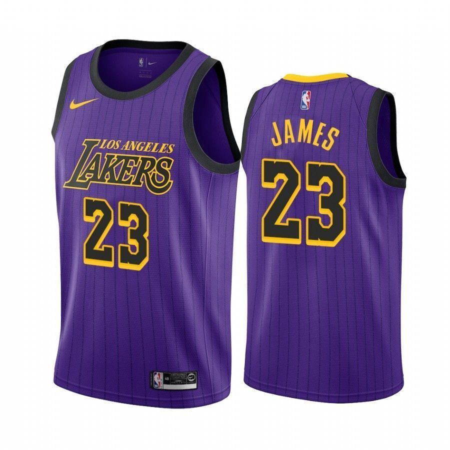 Men's Los Angeles Lakers Lebron James 23 City Men's Basketball Jersey - JS303 