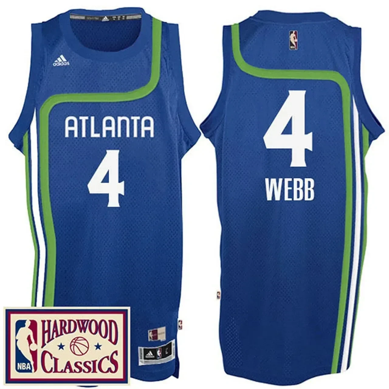 Men's Male 2016-17 Season Atlanta Hawks 4 Hardwood Classics Throwback Royal Jersey Spud Webb Jersey - JS572 
