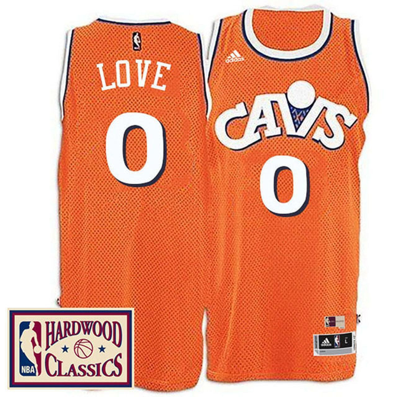 Men's Male 2016-17 Season Cleveland Cavaliers 0 Hardwood Classics Throwback Orange Basketball Jersey Kevin Love Basketball Jersey - JS971