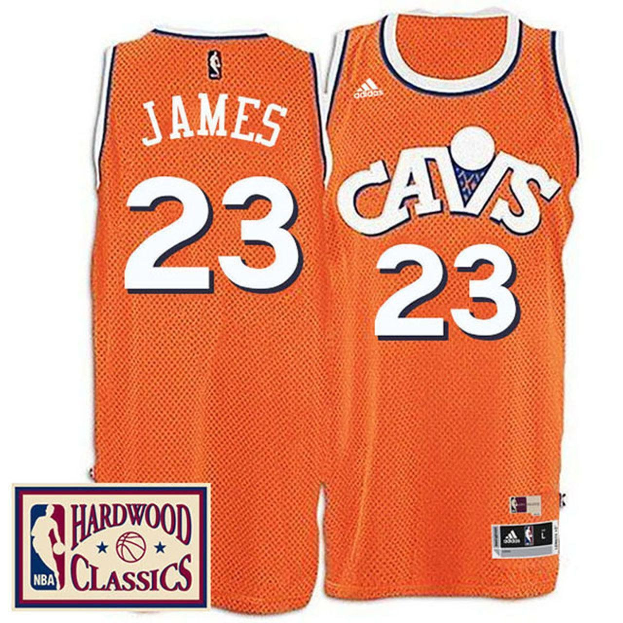 Men's Male 2016-17 Season Cleveland Cavaliers 23 Hardwood Classics Throwback Orange Basketball Jersey Lebron James Basketball Jersey - JS638 