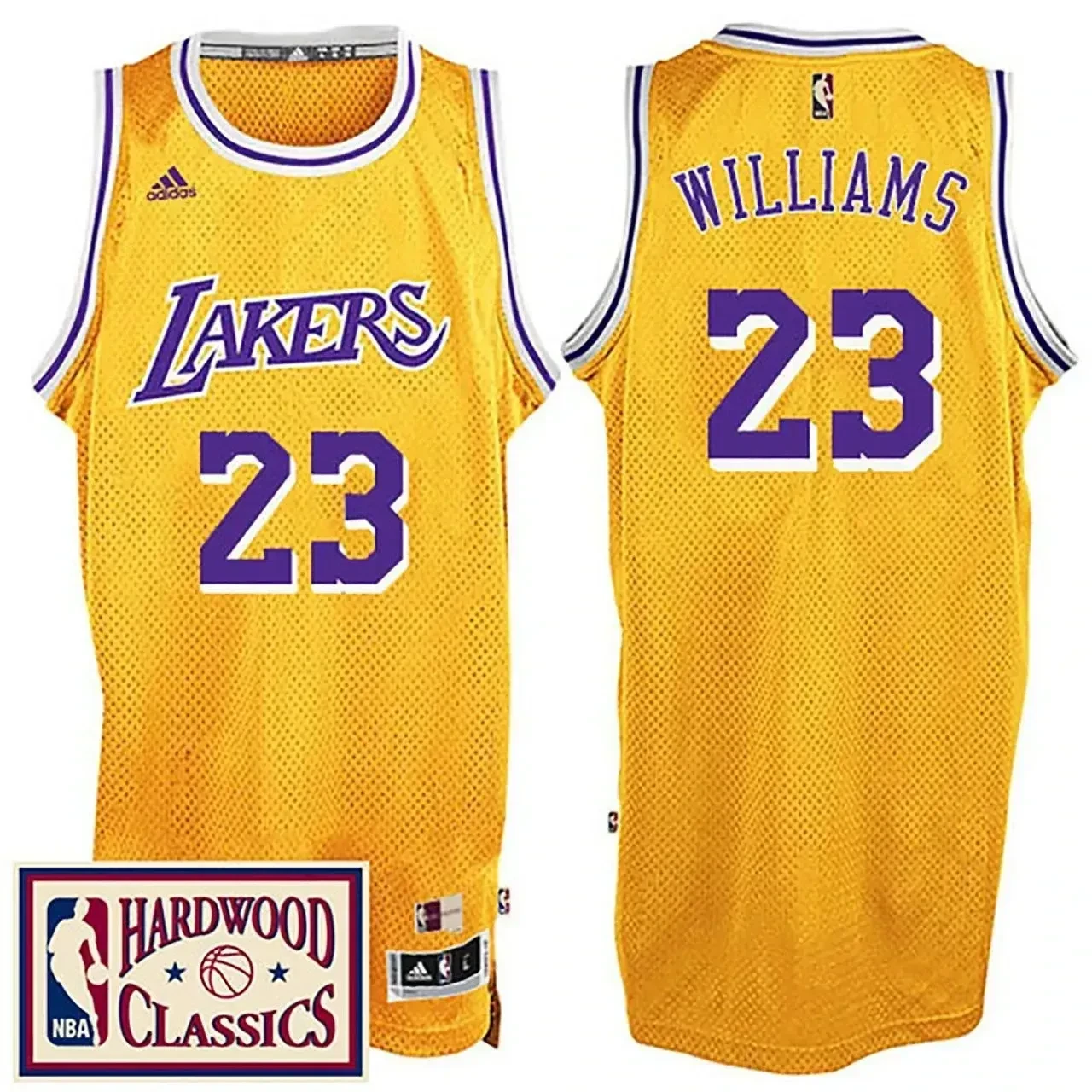 Men's Male 2016-17 Season Los Angeles Lakers 23 Hardwood Classics Throwback Gold Basketball Jersey Lou Williams Basketball Jersey - JS840 