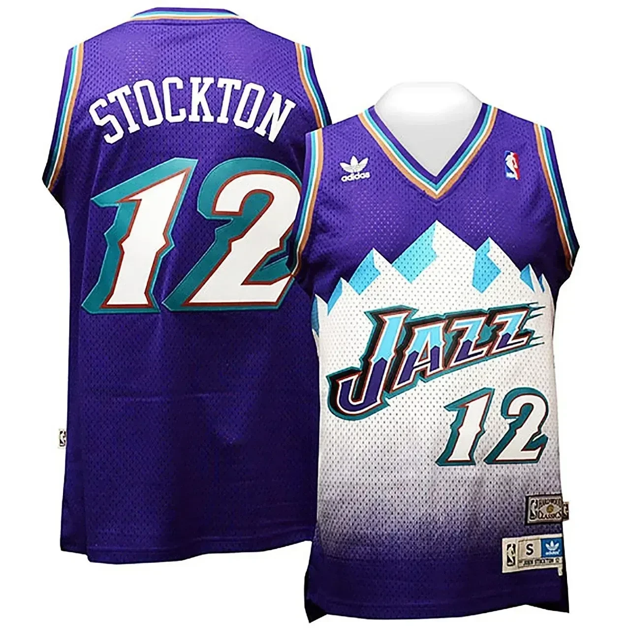 Men's Male John Stockton Utah Jazz 12 Blue Mountains Basketball Jersey - JS698 