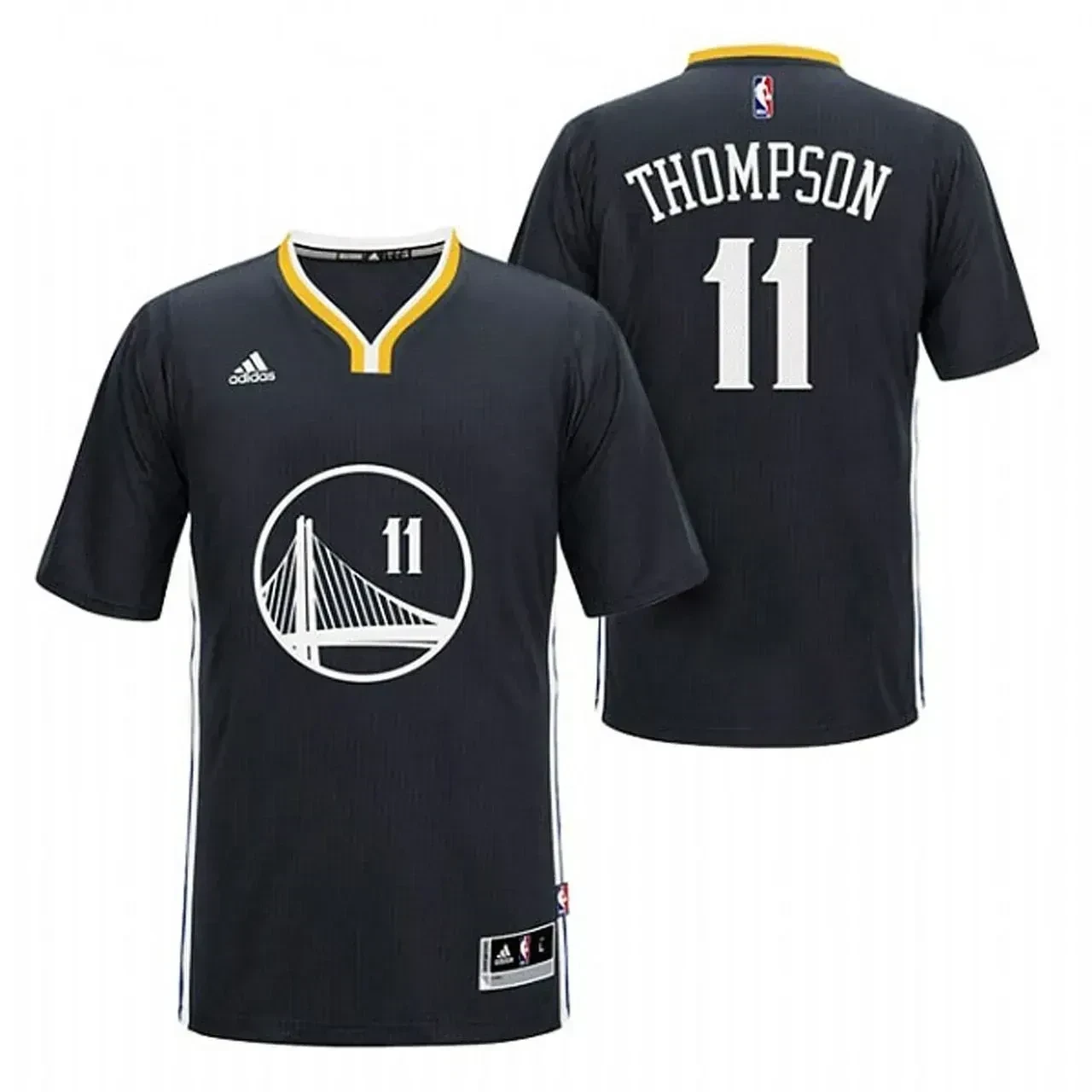 Men's Male Klay Thompson Golden State Warriors 11 2014-15 New Swingman Black Basketball Jersey With Sleeves Basketball Jersey - JS377 