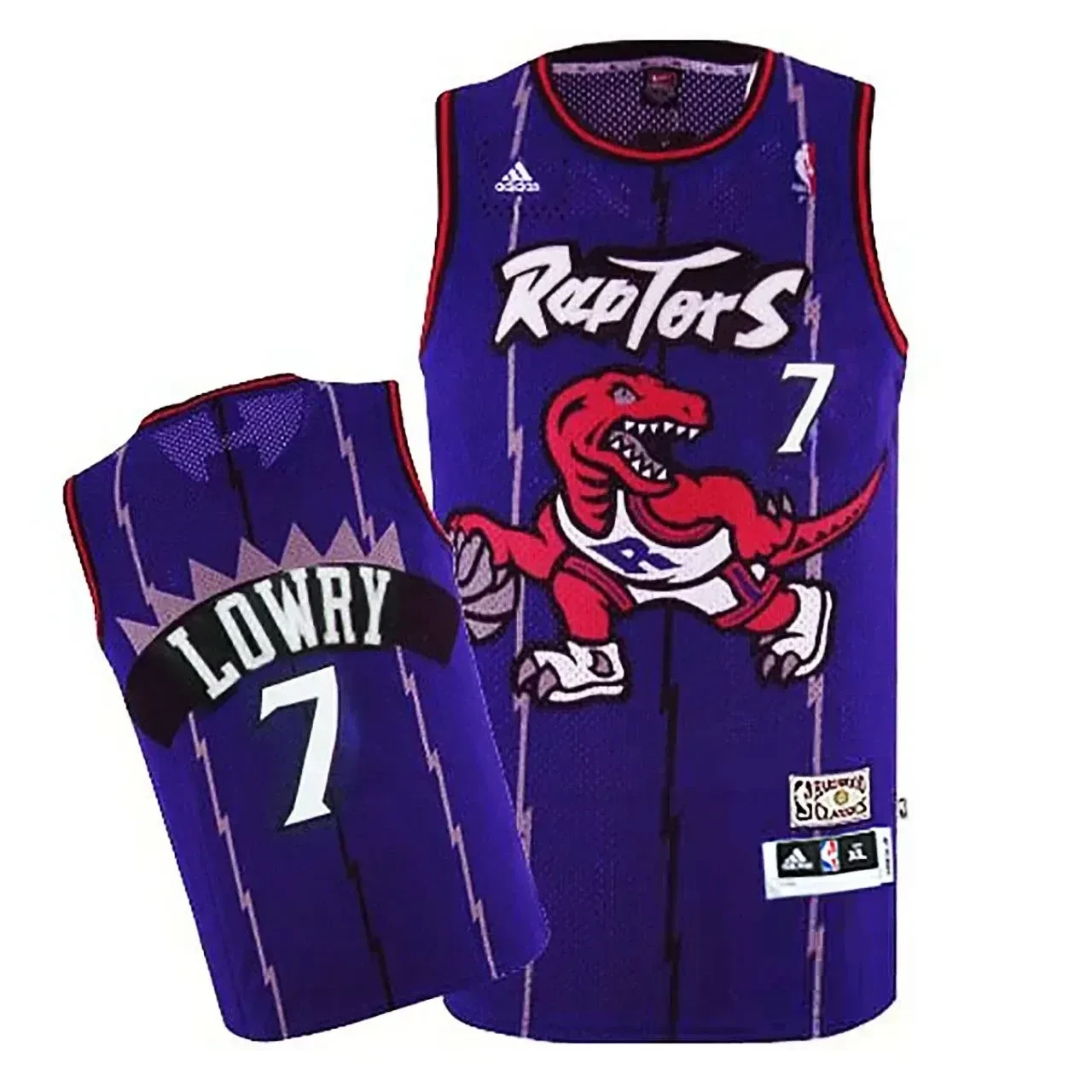 Men's Male Kyle Lowry Toronto Raptors 7 Purple Throwback Basketball Jersey - JS873 
