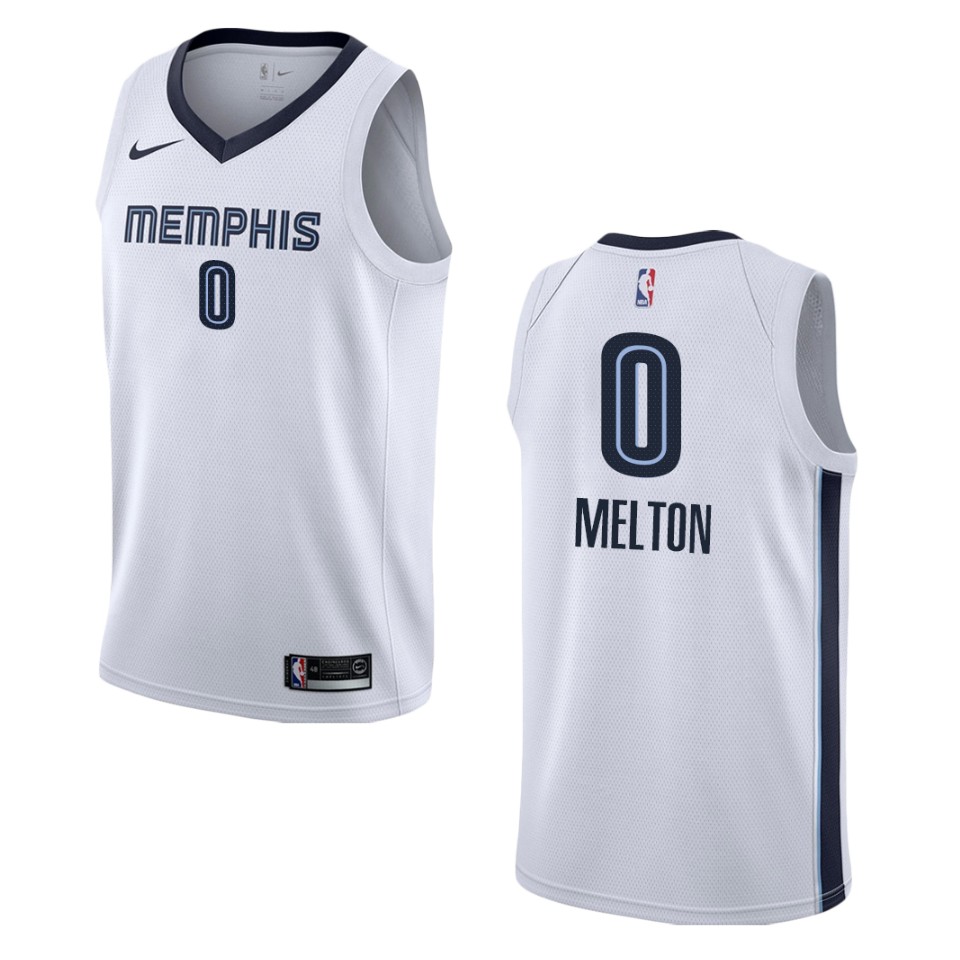 Men's Memphis Grizzlies #0 De'anthony Melton Association Swingman Basketball Jersey - White