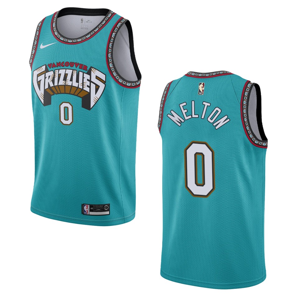 Men's Memphis Grizzlies #0 De'anthony Melton Hardwood Classics Swingman Basketball Jersey - Teal