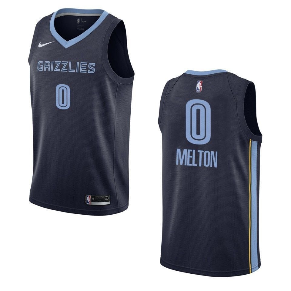 Men's Memphis Grizzlies 0 De'anthony Melton Icon Swingman Basketball Jersey - Navy - JS759 