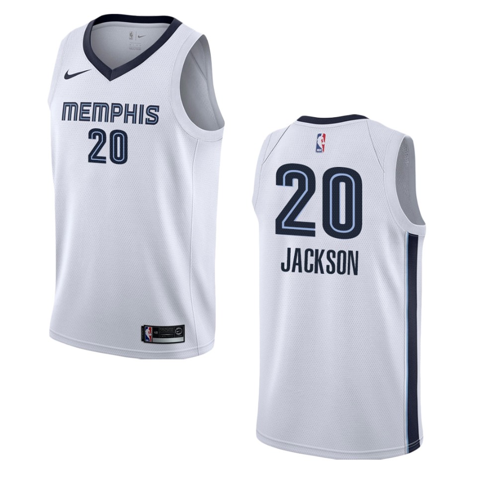 Men's Memphis Grizzlies #20 Josh Jackson Association Swingman Basketball Jersey - White