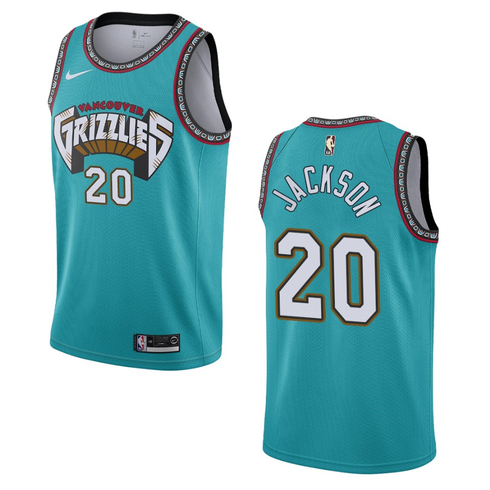 Men's Memphis Grizzlies #20 Josh Jackson Hardwood Classics Swingman Basketball Jersey - Teal