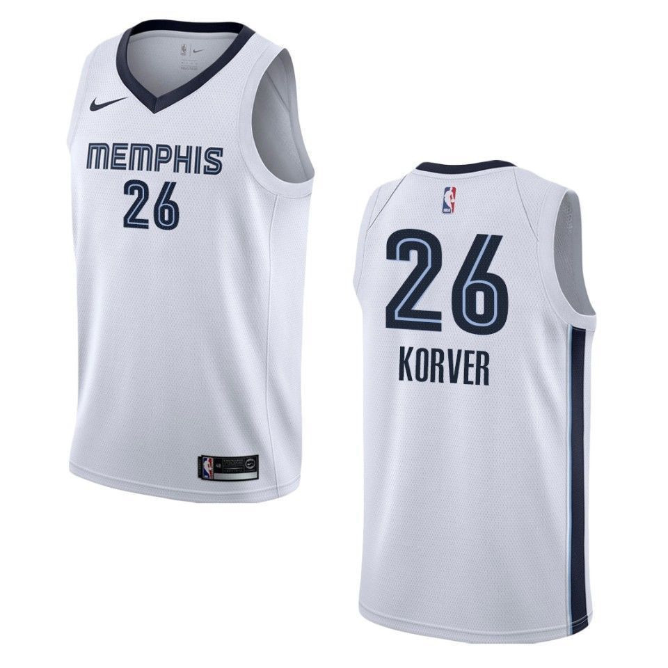 Men's Memphis Grizzlies 26 Kyle Korver Association Swingman Basketball Jersey - White - JS950 