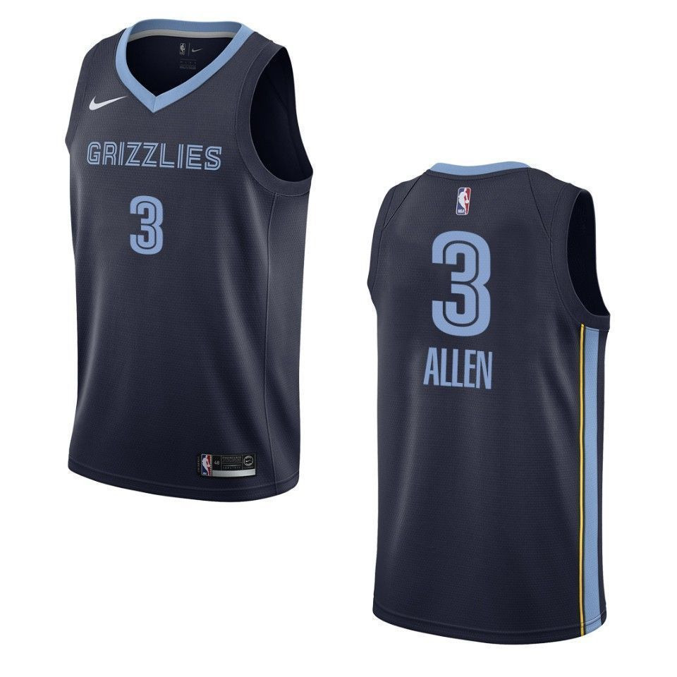 Men's Memphis Grizzlies 3 Grayson Allen Icon Swingman Basketball Jersey - Navy - JS822 