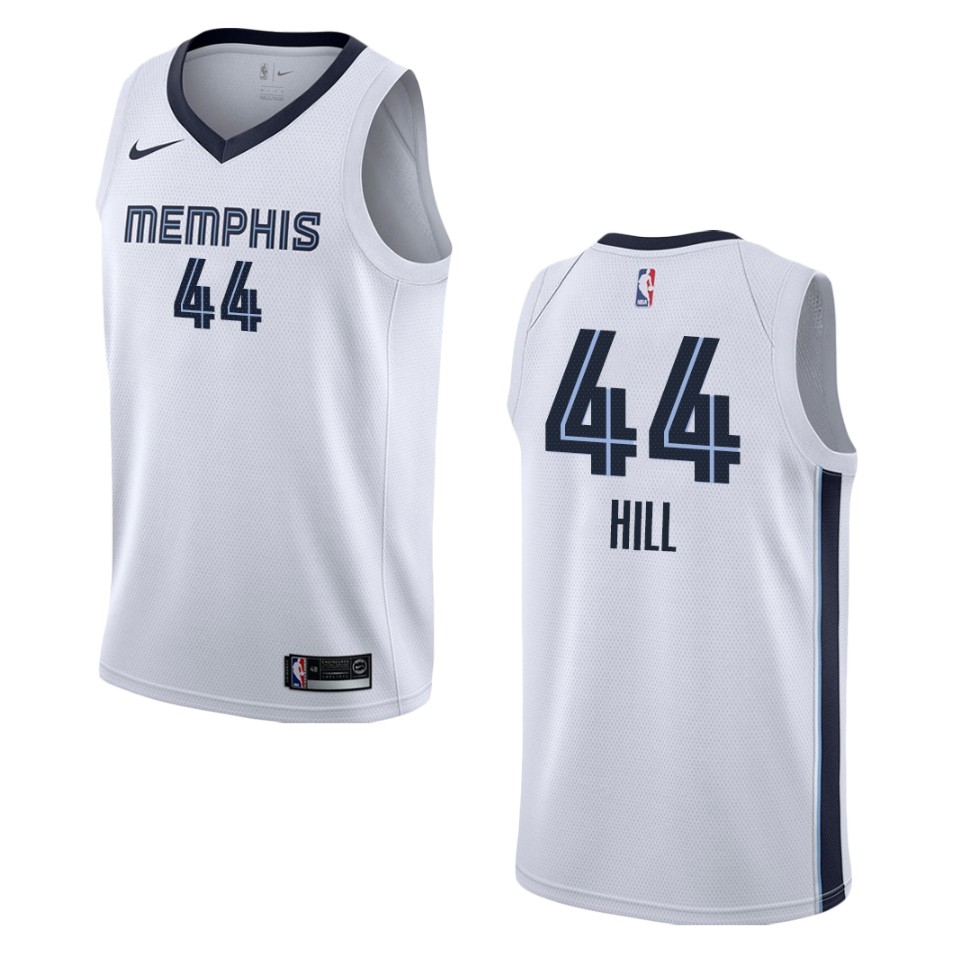 Men's Memphis Grizzlies #44 Solomon Hill Association Swingman Basketball Jersey - White