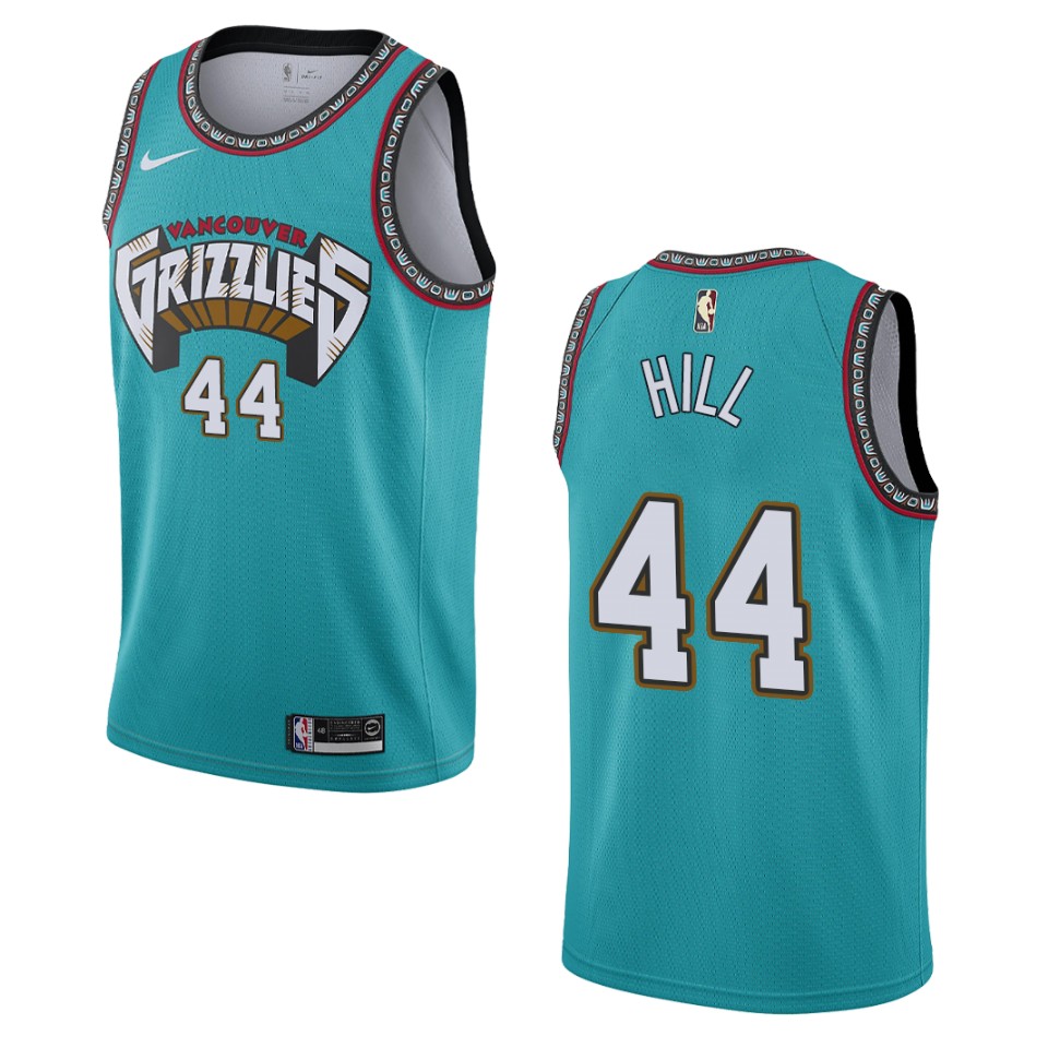 Men's Memphis Grizzlies #44 Solomon Hill Hardwood Classics Swingman Basketball Jersey - Teal