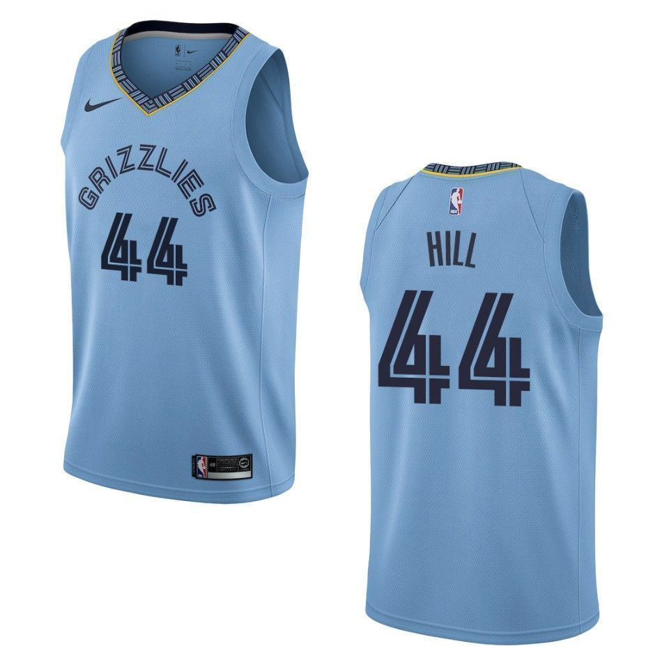 Men's Memphis Grizzlies 44 Solomon Hill Statement Swingman Basketball Jersey - Blue - JS797 