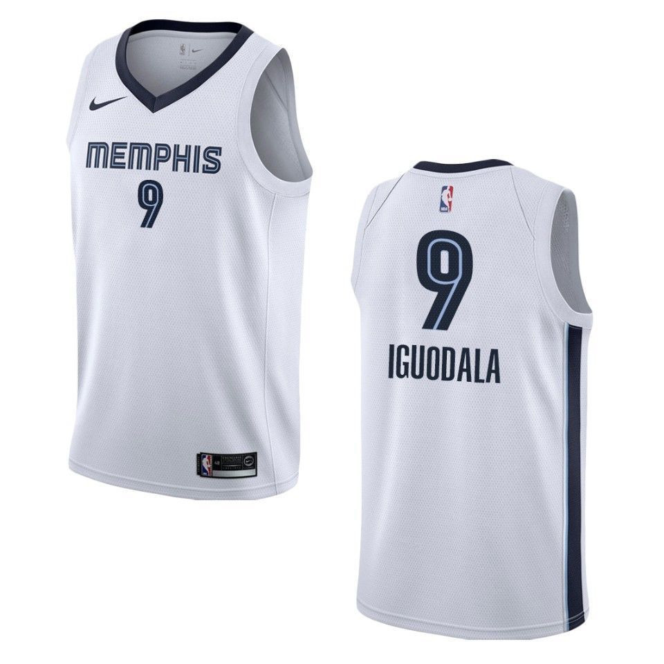 Men's Memphis Grizzlies 9 Andre Iguodala Association Swingman Basketball Jersey - White - JS859 