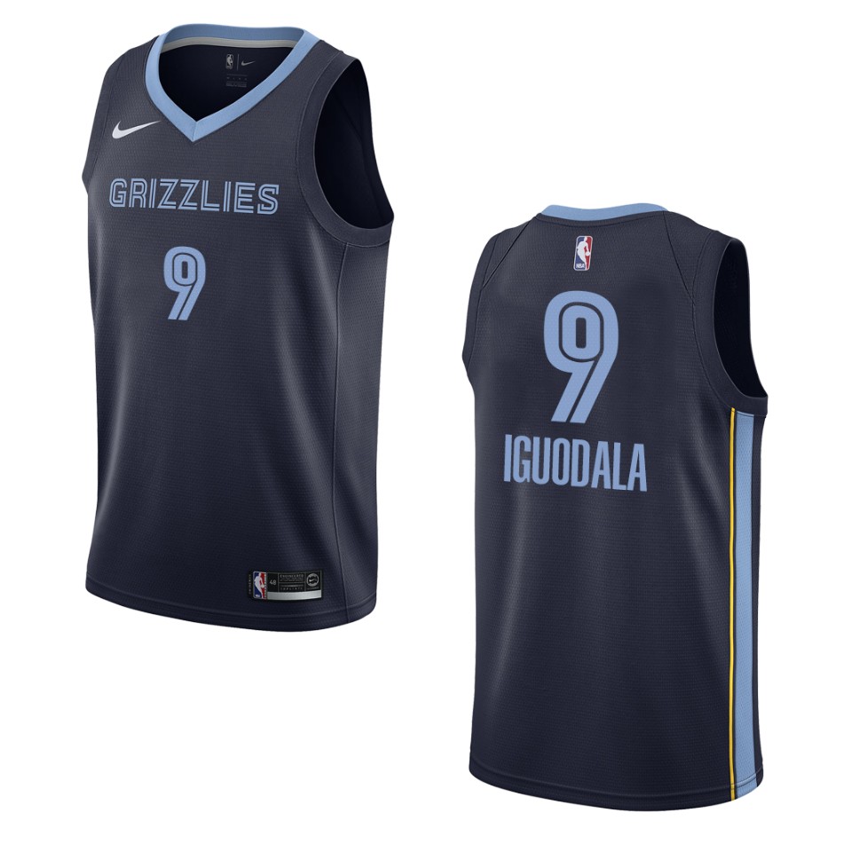 Men's Memphis Grizzlies #9 Andre Iguodala Icon Swingman Basketball Jersey - Navy