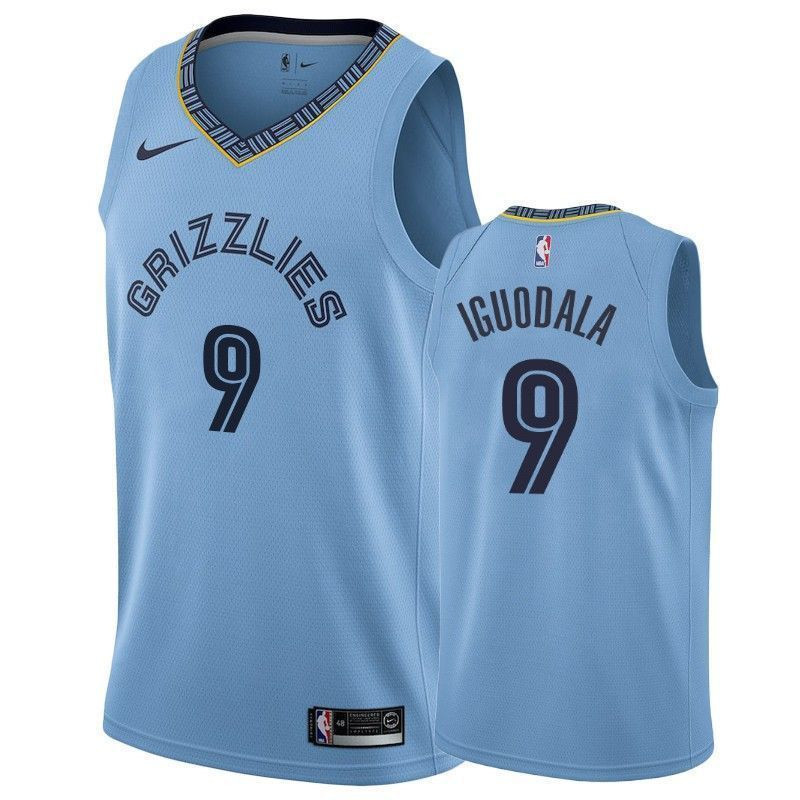Men's Memphis Grizzlies Andre Iguodala 9 Statet Basketball Jersey - JS832 