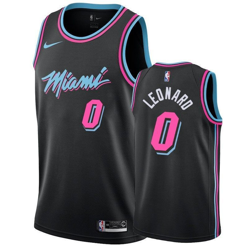 Men's Miami Heat Meyers Leonard 0 City Men's Basketball Jersey - JS929 