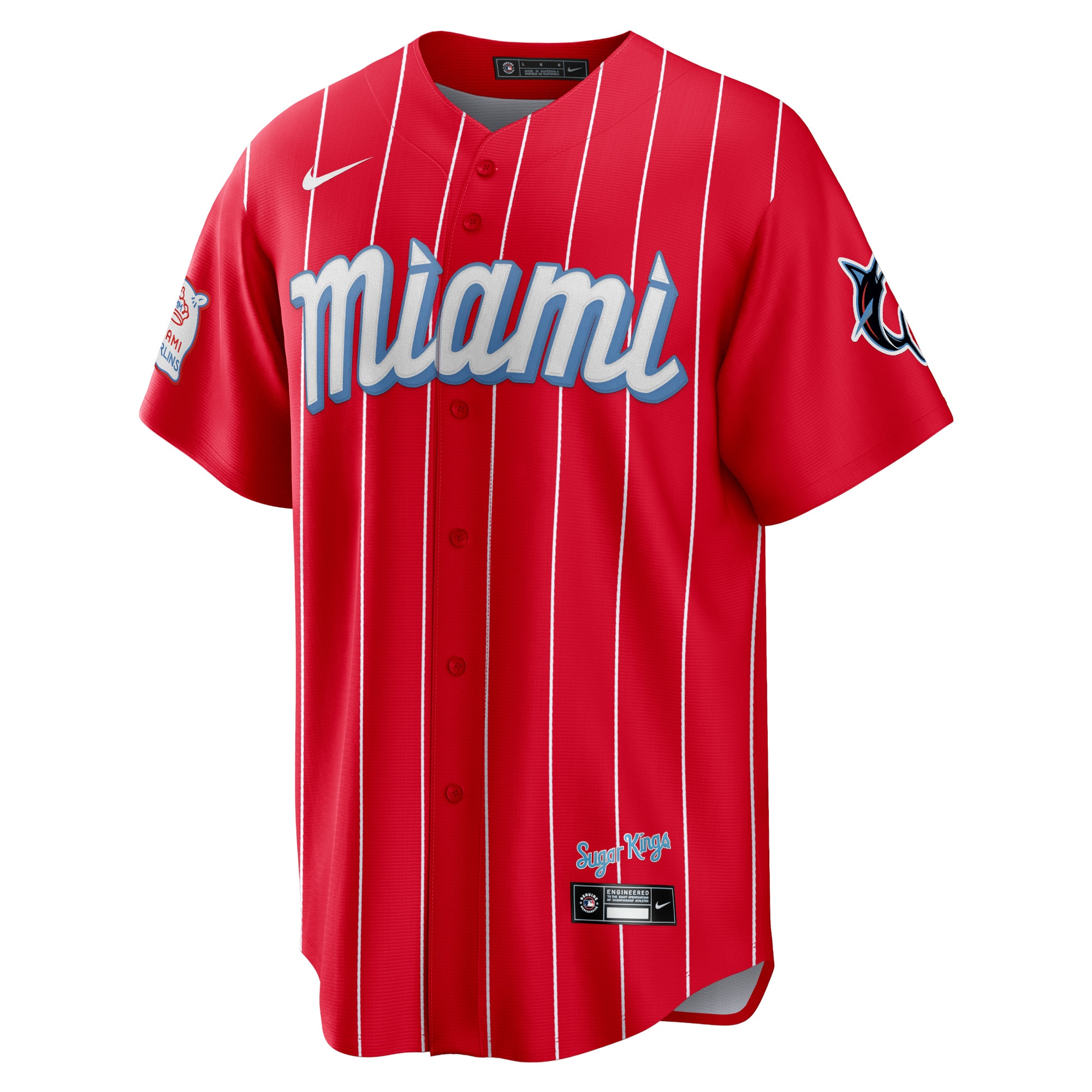 Alternative view of Men's Miami Marlins Red City Connect Baseball Jersey 