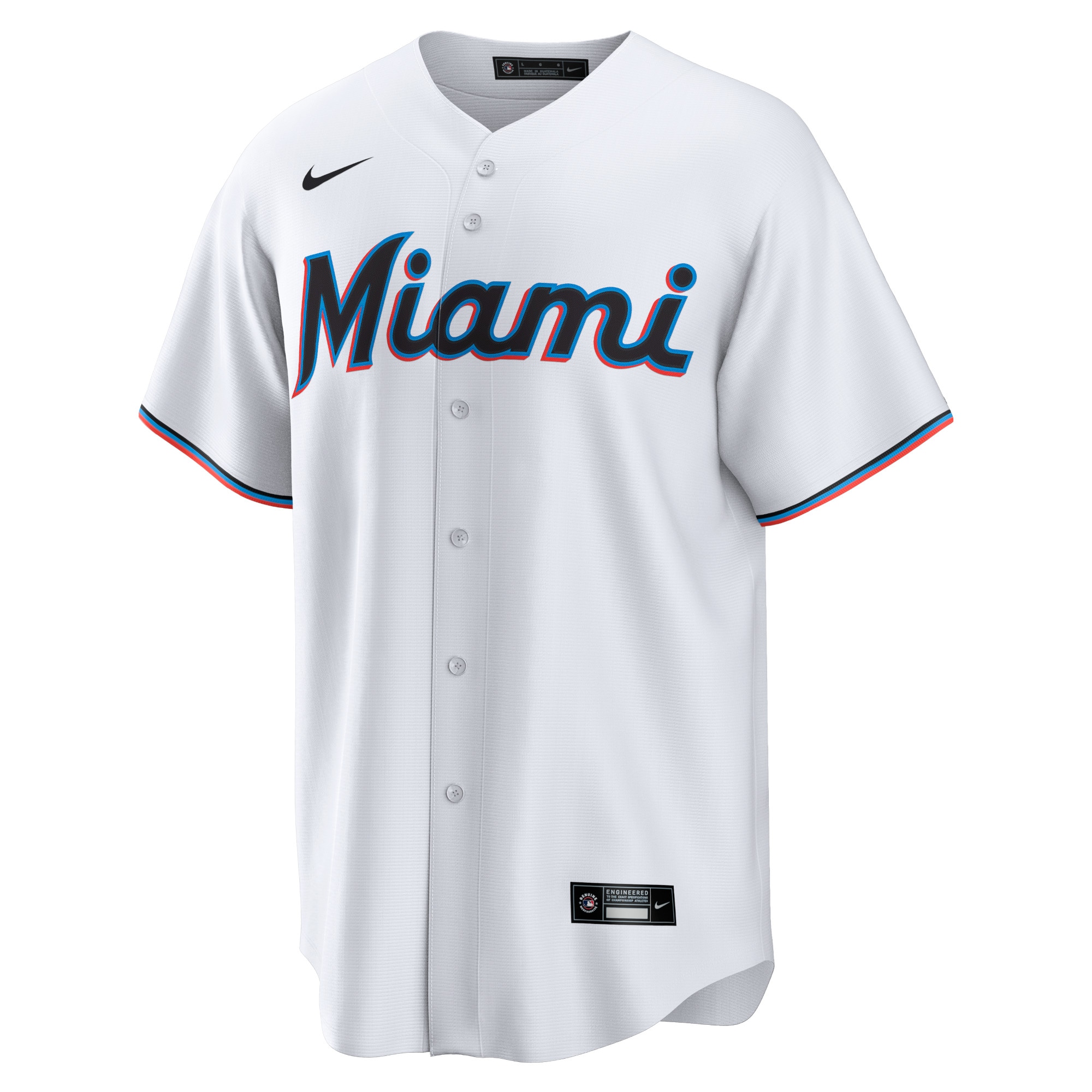 Alternative view of Men's Miami Marlins Tim Anderson White Home Player Baseball Jersey 