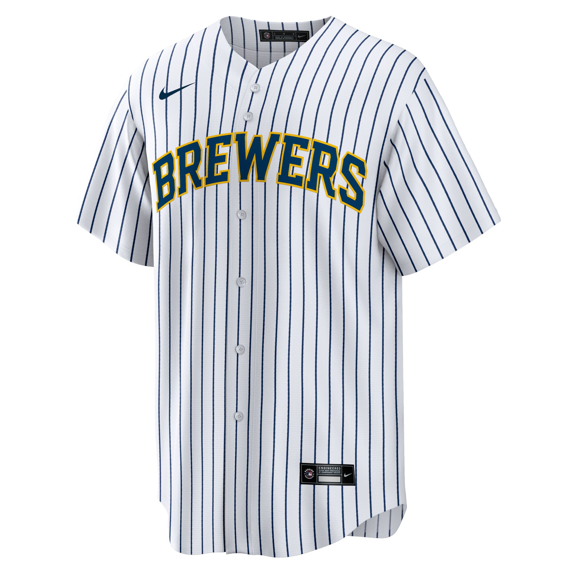 Alternative view of Men's Milwaukee Brewers Christian Yelich White Alternate Player Jersey 