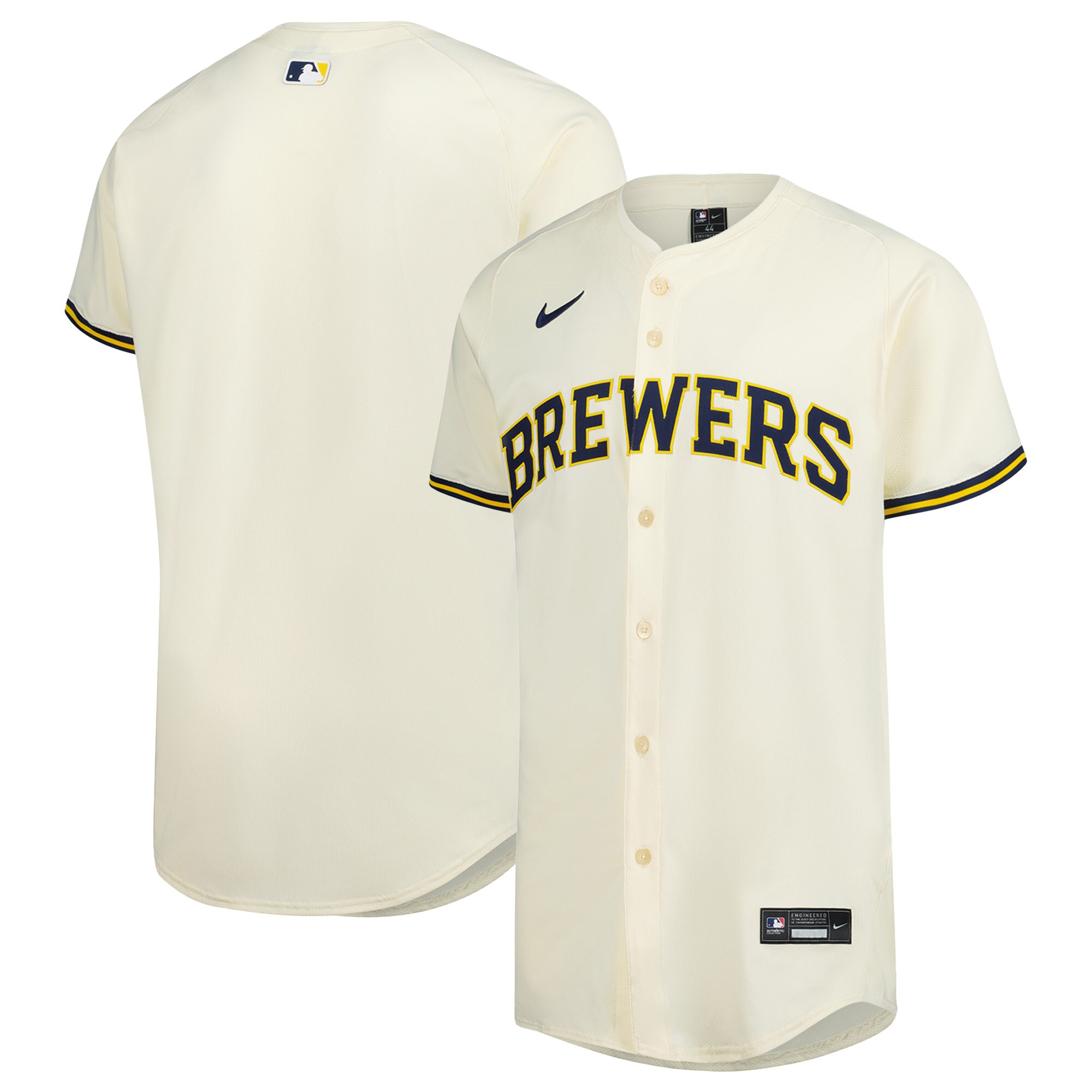 Men's Milwaukee Brewers Cream Home Elite Baseball Jersey 