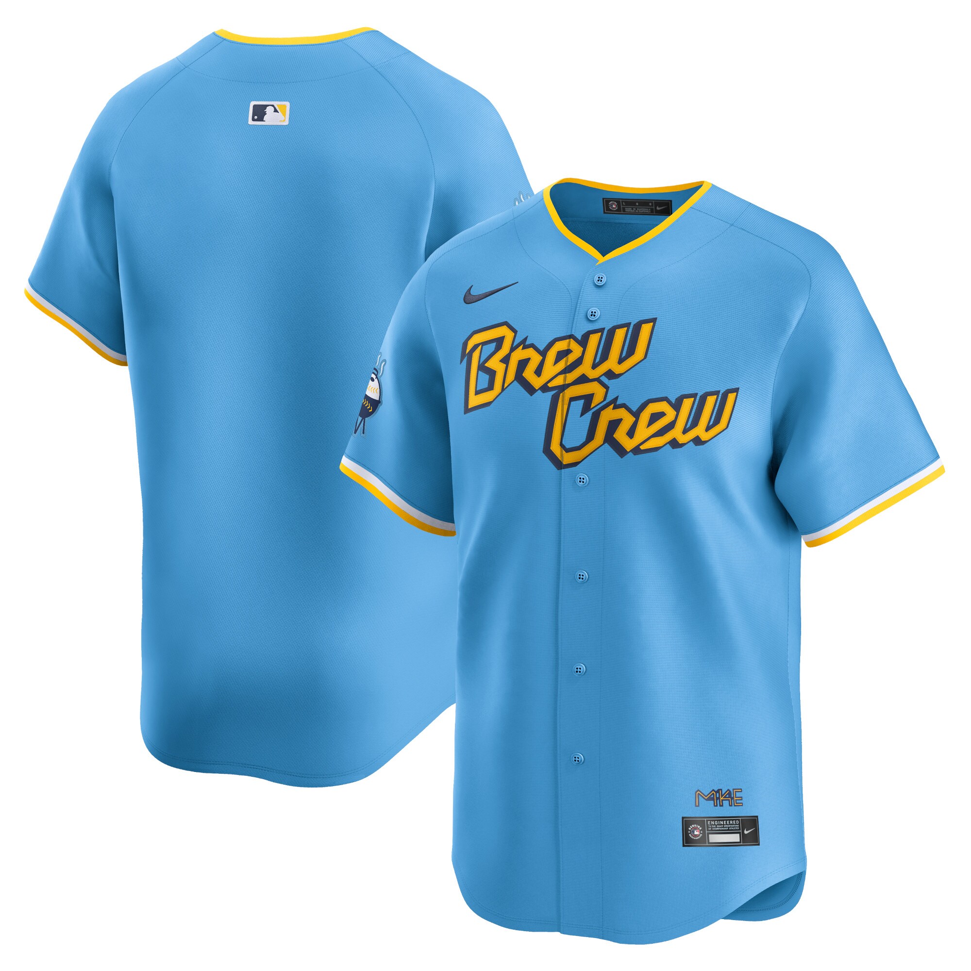 Men's Milwaukee Brewers Powder Blue City Connect Limited Jersey 