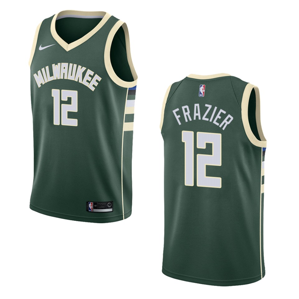 Men's Milwaukee Bucks #12 Tim Frazier Icon Swingman Basketball Jersey - Green