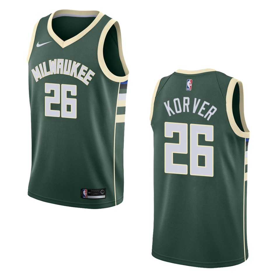 Men's Milwaukee Bucks #26 Kyle Korver Icon Swingman Basketball Jersey - Green