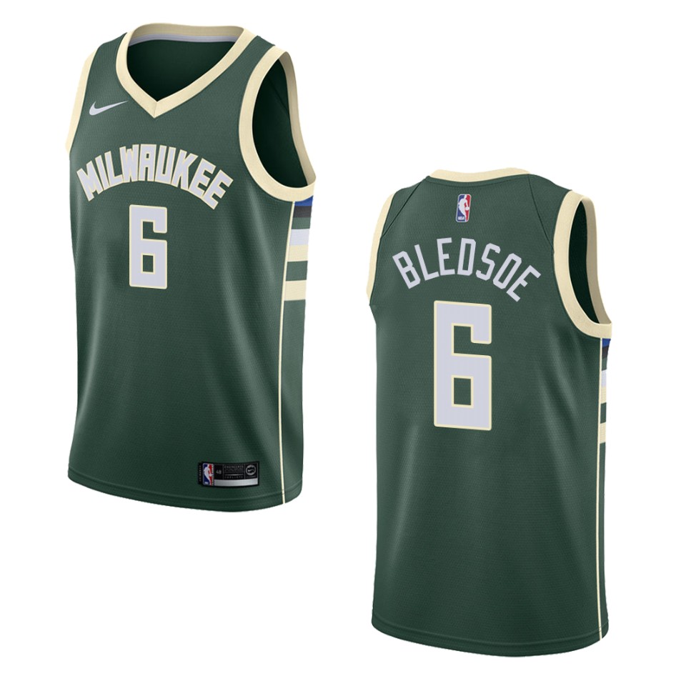 Men's Milwaukee Bucks #6 Eric Bledsoe Icon Swingman Basketball Jersey - Green