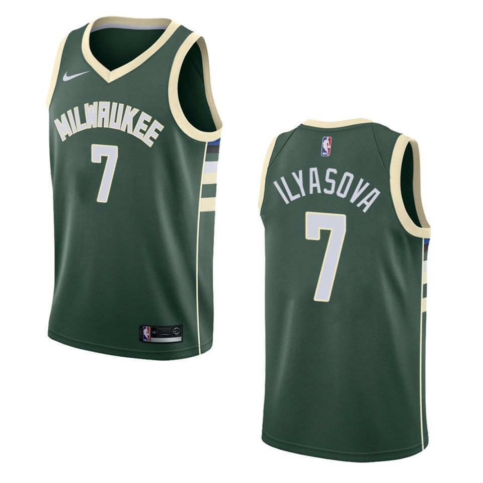 Men's Milwaukee Bucks 7 Ersan Ilyasova Icon Swingman Basketball Jersey - Green - JS325 