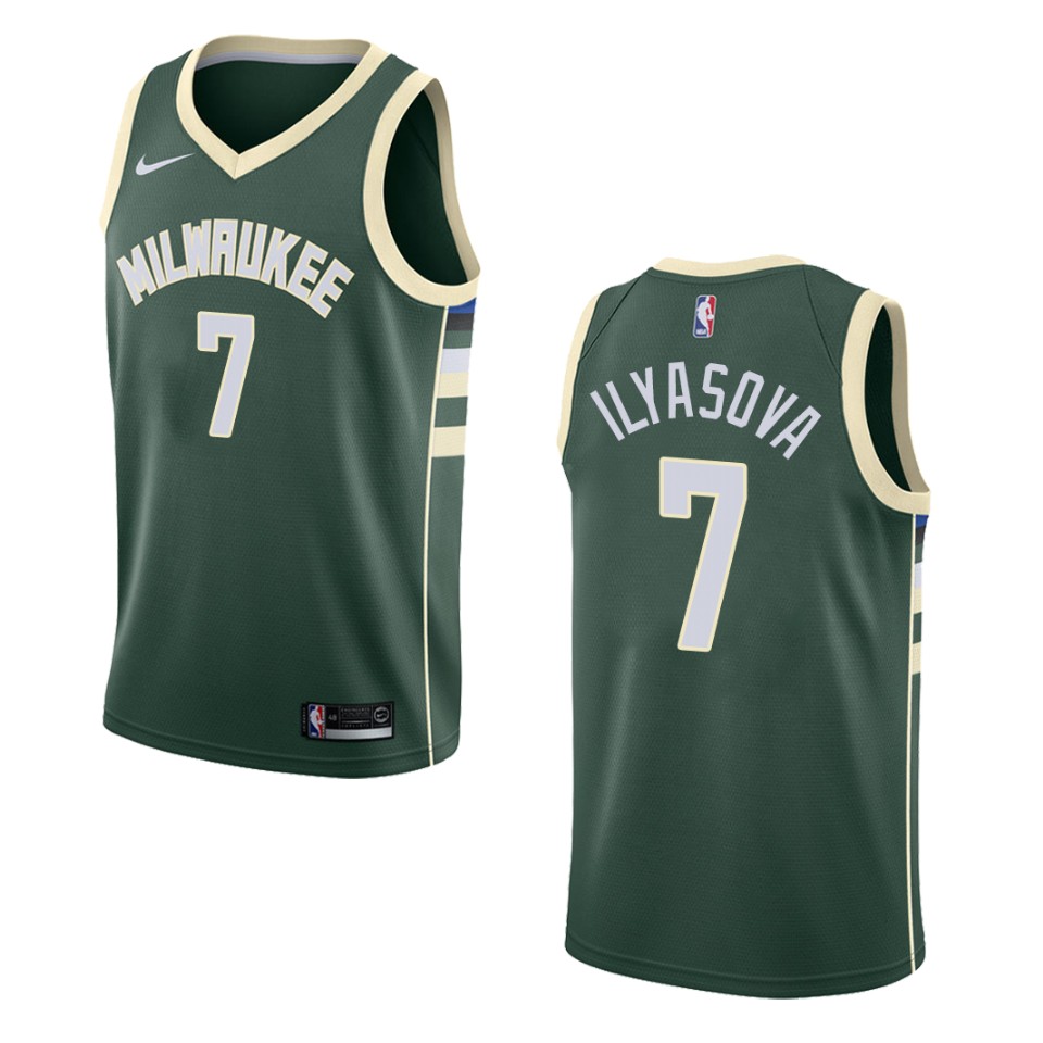Men's Milwaukee Bucks #7 Ersan Ilyasova Icon Swingman Basketball Jersey - Green