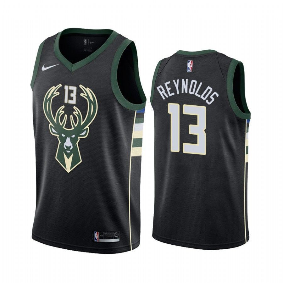 Men's Milwaukee Bucks Cameron Reynolds 13 Statet Basketball Jersey - JS515 