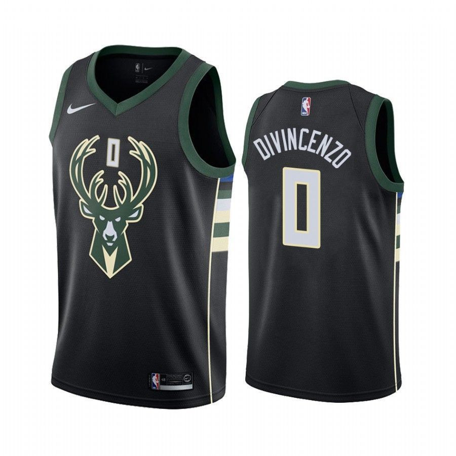 Men's Milwaukee Bucks Donte Divincenzo 0 Statet Basketball Jersey - JS237 