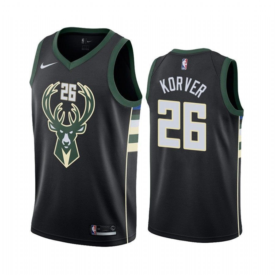 Men's Milwaukee Bucks Kyle Korver 26 Statet Basketball Jersey - JS147 
