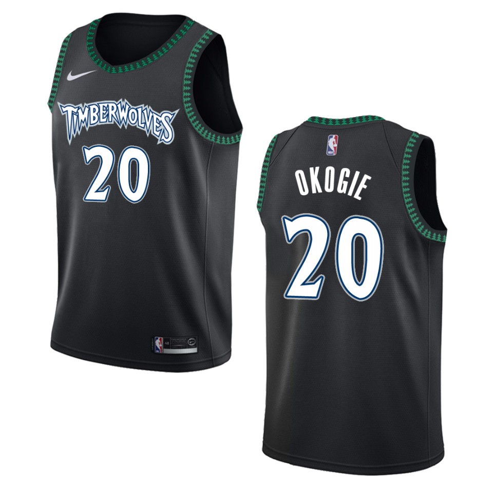Men's Minnesota Timberwolves #20 Josh Okogie Classic Swingman Basketball Jersey - Black