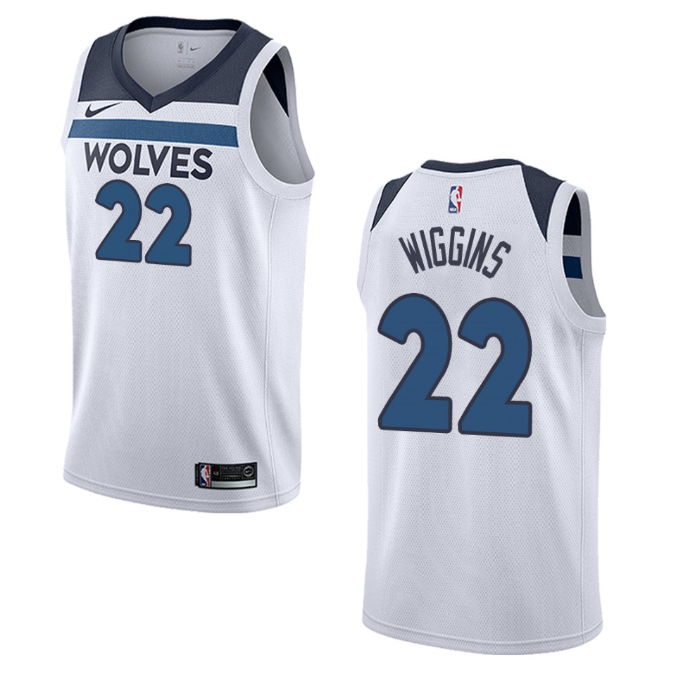 Men's Minnesota Timberwolves #22 Andrew Wiggins Association Swingman Basketball Jersey - White