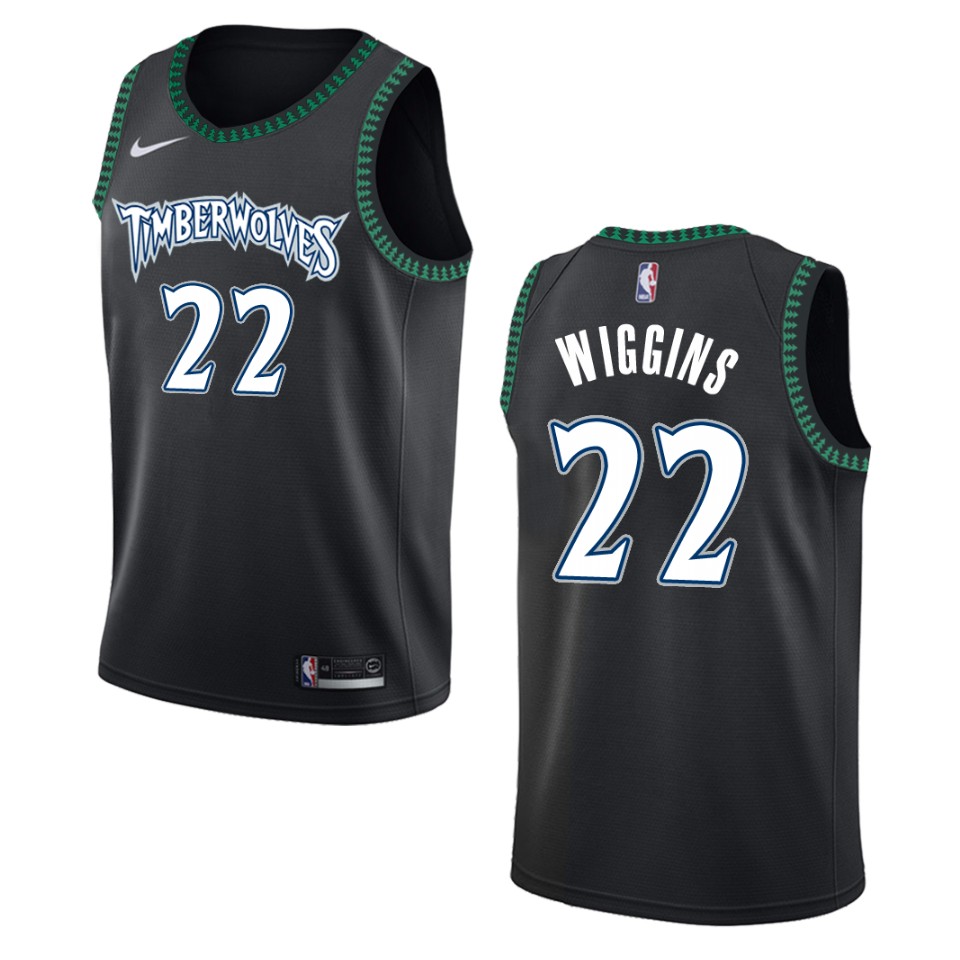 Men's Minnesota Timberwolves #22 Andrew Wiggins Classic Swingman Basketball Jersey - Black